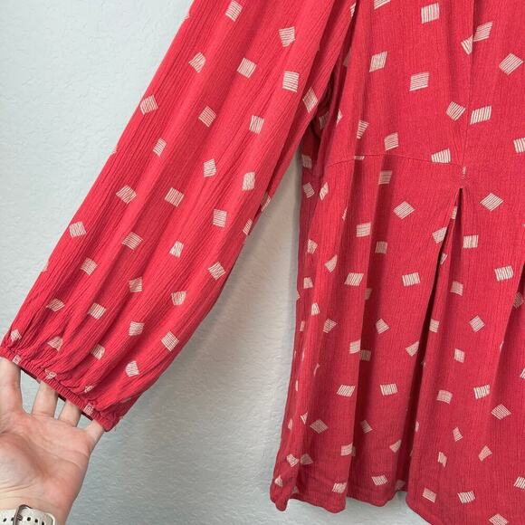 Torrid Fit And Flare Crinkle Gauze Babydoll Pleated Flare Blouse Size 2X - Picture 5 of 8